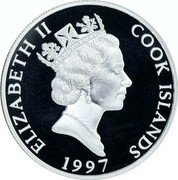 Cook Islands 10 Dollars Glacier Bay National Park 1997 Proof KM# 360 ELIZABETH II COOK ISLANDS RDM 1997 coin obverse Cook Islands 10 Dollars Glacier Bay National Park 1997 Proof KM# 360 ELIZABETH II COOK ISLANDS RDM 1997 coin obverse