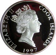 Cook Islands 10 Dollars Great Smoky Mountains National Park 1997 Proof KM# 330 ELIZABETH II COOK ISLANDS 1997 RDM coin obverse Cook Islands 10 Dollars Great Smoky Mountains National Park 1997 Proof KM# 330 ELIZABETH II COOK ISLANDS 1997 RDM coin obverse