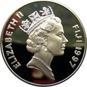 Fiji 10 Dollars Children of the World 1997 Proof KM# 85 ELIZABETH II FIJI 1997 RDM coin obverse Fiji 10 Dollars Children of the World 1997 Proof KM# 85 ELIZABETH II FIJI 1997 RDM coin obverse