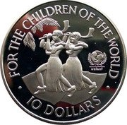 Fiji 10 Dollars Children of the World 1997 Proof KM# 85 FOR THE CHILDREN OF THE WORLD UNICEF 10 DOLLARS coin reverse Fiji 10 Dollars Children of the World 1997 Proof KM# 85 FOR THE CHILDREN OF THE WORLD UNICEF 10 DOLLARS coin reverse