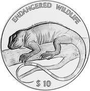 Fiji 10 Dollars 25th Anniversary of World Wildlife Fund 1997 Proof KM# 76 ENDANGERED WILDLIFE $10 coin reverse Fiji 10 Dollars 25th Anniversary of World Wildlife Fund 1997 Proof KM# 76 ENDANGERED WILDLIFE $10 coin reverse