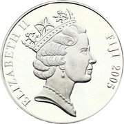 Fiji 10 Dollars FIFA World Cup. Trophy 2005 KM# 263 ELIZABETH II FIJI 2005 coin obverse Fiji 10 Dollars FIFA World Cup. Trophy 2005 KM# 263 ELIZABETH II FIJI 2005 coin obverse