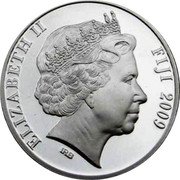 Fiji 10 Dollars World Football Cup South Africa 2009 Proof KM# 291 ELIZABETH II FIJI 2009 IRB coin obverse Fiji 10 Dollars World Football Cup South Africa 2009 Proof KM# 291 ELIZABETH II FIJI 2009 IRB coin obverse