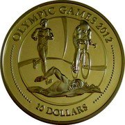 Fiji 10 Dollars London Olympics. Triathlon Sports 2010 Proof KM# 241 10 DOLLARS OLYMPIC GAMES 2012 coin reverse Fiji 10 Dollars London Olympics. Triathlon Sports 2010 Proof KM# 241 10 DOLLARS OLYMPIC GAMES 2012 coin reverse