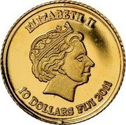 Fiji 10 Dollars Aurora Borealis 2011 Proof KM# 432 ELIZABETH II 10 DOLLARS FIJI 2011 coin obverse Fiji 10 Dollars Aurora Borealis 2011 Proof KM# 432 ELIZABETH II 10 DOLLARS FIJI 2011 coin obverse