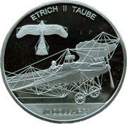 Fiji 10 Dollars Etrich II Taube 2011 Proof KM# 243 ETRICH II TAUBE 10 DOLLARS coin reverse Fiji 10 Dollars Etrich II Taube 2011 Proof KM# 243 ETRICH II TAUBE 10 DOLLARS coin reverse