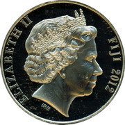Fiji 10 Dollars Constantine the Great 2012 Proof KM# 317 ELIZABETH II FIJI 2012 IRB coin obverse Fiji 10 Dollars Constantine the Great 2012 Proof KM# 317 ELIZABETH II FIJI 2012 IRB coin obverse