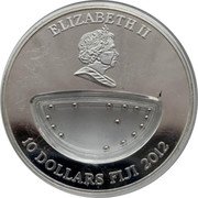 Fiji 10 Dollars Canada. Platinum 2012 Proof KM# 463 ELIZABETH II 10 DOLLARS FIJI 2012 coin obverse Fiji 10 Dollars Canada. Platinum 2012 Proof KM# 463 ELIZABETH II 10 DOLLARS FIJI 2012 coin obverse