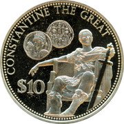 Fiji 10 Dollars Constantine the Great 2012 Proof KM# 317 CONSTANTINE THE GREAT $10 coin reverse Fiji 10 Dollars Constantine the Great 2012 Proof KM# 317 CONSTANTINE THE GREAT $10 coin reverse
