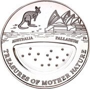 Fiji 10 Dollars Australia. Palladium 2012 Proof KM# 462 AUSTRALIA PALLADIUM FR TREASURES OF MOTHER NATURE coin reverse Fiji 10 Dollars Australia. Palladium 2012 Proof KM# 462 AUSTRALIA PALLADIUM FR TREASURES OF MOTHER NATURE coin reverse