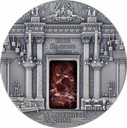 Fiji 10 Dollars Blue Drawing Room. Buckingham Palace 2014 Proof KM# 523 BLUE DRAWING ROOM MASTERPIECES IN STONE coin reverse Fiji 10 Dollars Blue Drawing Room. Buckingham Palace 2014 Proof KM# 523 BLUE DRAWING ROOM MASTERPIECES IN STONE coin reverse