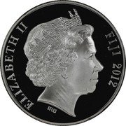Fiji 10 Dollars FIFA World Cup Brazil 2012 Proof KM# 309 ELIZABETH II FIJI 2012 IRB coin obverse Fiji 10 Dollars FIFA World Cup Brazil 2012 Proof KM# 309 ELIZABETH II FIJI 2012 IRB coin obverse