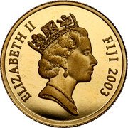 Fiji 10 Dollars Lost Treasure of King Richard 2003 Proof KM# 113 ELIZABETH II FIJI 2003 coin obverse Fiji 10 Dollars Lost Treasure of King Richard 2003 Proof KM# 113 ELIZABETH II FIJI 2003 coin obverse
