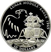 Fiji 10 Dollars Lunar Module Eagle 1994 Proof KM# 70 LUNAR MODULE - EAGLE 1969 10 DOLLARS coin reverse Fiji 10 Dollars Lunar Module Eagle 1994 Proof KM# 70 LUNAR MODULE - EAGLE 1969 10 DOLLARS coin reverse