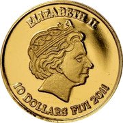 Fiji 10 Dollars Matterhorn 2011 Proof KM# 298 ELIZABETH II 10 DOLLARS FIJI 2011 coin obverse Fiji 10 Dollars Matterhorn 2011 Proof KM# 298 ELIZABETH II 10 DOLLARS FIJI 2011 coin obverse