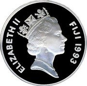Fiji 10 Dollars Protect Our World 1993 Proof KM# 66 ELIZABETH II FIJI 1993 RDM coin obverse Fiji 10 Dollars Protect Our World 1993 Proof KM# 66 ELIZABETH II FIJI 1993 RDM coin obverse