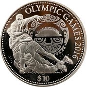 Fiji 10 Dollars Rugby 2013 Proof KM# 346 OLYMPIC GAMES 2016 $10 coin reverse Fiji 10 Dollars Rugby 2013 Proof KM# 346 OLYMPIC GAMES 2016 $10 coin reverse