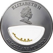 Fiji 10 Dollars South Africa. Gold 2012 Proof KM# 460 ELIZABETH II 10 DOLLARS FIJI 2012 coin obverse Fiji 10 Dollars South Africa. Gold 2012 Proof KM# 460 ELIZABETH II 10 DOLLARS FIJI 2012 coin obverse