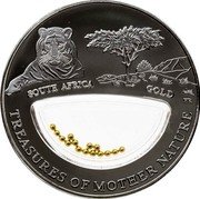 Fiji 10 Dollars South Africa. Gold 2012 Proof KM# 460 SOUTH AFRICA GOLD FR TREASURES OF MOTHER NATURE coin reverse Fiji 10 Dollars South Africa. Gold 2012 Proof KM# 460 SOUTH AFRICA GOLD FR TREASURES OF MOTHER NATURE coin reverse