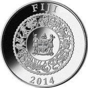 Fiji 10 Dollars Year of the Horse 2014 Proof KM# 344 FIJI REREVAKA NA KALOU KA DOKA NA TUI 2014 coin obverse Fiji 10 Dollars Year of the Horse 2014 Proof KM# 344 FIJI REREVAKA NA KALOU KA DOKA NA TUI 2014 coin obverse