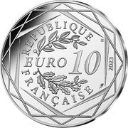 France 10 Euro (Mascot. Boxing) RÉPUBLIQUE EURO 10 FRANÇAISE 2023 coin obverse