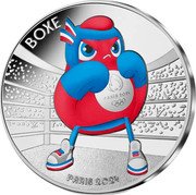 France 10 Euro (Mascot. Boxing) PARIS 2024 BOXE coin reverse