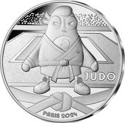 France 10 Euro (Mascot. Judo) PARIS 2024 JUDO coin reverse France 10 Euro (Mascot. Judo) PARIS 2024 JUDO coin reverse
