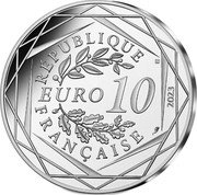 France 10 Euro (Mascot. Tennis) RÉPUBLIQUE EURO 10 FRANÇAISE 2023 coin obverse
