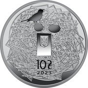 Ukraine 10 Hryven Ukrainian Language. Gilded 2023 10 ₴ 2023 coin obverse Ukraine 10 Hryven Ukrainian Language. Gilded 2023 10 ₴ 2023 coin obverse