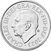 UK 10 Pence Charles III Capercaillie 2023  BU; Tudor crown privy mark CHARLES III DEI GRA REX FID DEF 2023 MJ coin obverse UK 10 Pence Charles III Capercaillie 2023  BU; Tudor crown privy mark CHARLES III DEI GRA REX FID DEF 2023 MJ coin obverse