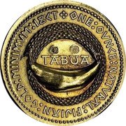 Fiji 100 Dollars (Tabua) KM# 59 TABUA ONE OVNCE NATVRAL FIJIAN GOLD MINIMVM I8CT coin reverse Fiji 100 Dollars (Tabua) KM# 59 TABUA ONE OVNCE NATVRAL FIJIAN GOLD MINIMVM I8CT coin reverse