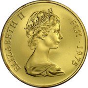 Fiji 100 Dollars Seru Epenisa Cakobau 1975 Proof KM# 38 ELIZABETH II FIJI 1975 coin obverse Fiji 100 Dollars Seru Epenisa Cakobau 1975 Proof KM# 38 ELIZABETH II FIJI 1975 coin obverse