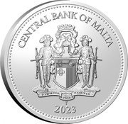 Malta 2-1/2 Euro EuroPride. Valletta 2023 ☤ Coincard FIDUCIA 1908 FORTIS CENTRAL BANK OF MALTA 2023 coin obverse