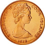 Cook Islands 2 Cents 250th Anniversary of James Cook 1978 FM (M) KM# 2a ELIZABETH II COOK ISLANDS 1978 coin obverse Cook Islands 2 Cents 250th Anniversary of James Cook 1978 FM (M) KM# 2a ELIZABETH II COOK ISLANDS 1978 coin obverse