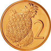 Cook Islands 2 Cents 250th Anniversary of James Cook 1978 FM (M) KM# 2a 2 JB FM coin reverse Cook Islands 2 Cents 250th Anniversary of James Cook 1978 FM (M) KM# 2a 2 JB FM coin reverse
