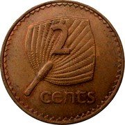 Fiji 2 Cents Palm Fan 1987 KM# 50 2 CENTS coin reverse Fiji 2 Cents Palm Fan 1987 KM# 50 2 CENTS coin reverse
