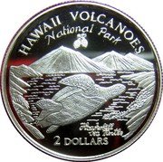 Cook Islands 2 Dollars Hawaii Volcano National Park 1997 KM# 864 HAWKSBILL SEA TURTLE A SH 97 HAWAII VOLCANOES NATIONAL PARK 2 DOLLARS coin reverse Cook Islands 2 Dollars Hawaii Volcano National Park 1997 KM# 864 HAWKSBILL SEA TURTLE A SH 97 HAWAII VOLCANOES NATIONAL PARK 2 DOLLARS coin reverse