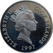 Cook Islands 2 Dollars The Duchess of York And Her Daughters 1997 Proof KM# 376 ELIZABETH II COOK ISLANDS RDM 1997 coin obverse Cook Islands 2 Dollars The Duchess of York And Her Daughters 1997 Proof KM# 376 ELIZABETH II COOK ISLANDS RDM 1997 coin obverse