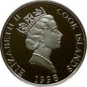 Cook Islands 2 Dollars Grand Canyon National Park 1998 Proof KM# 961 ELIZABETH II COOK ISLANDS 1998 RDM coin obverse