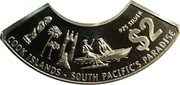 Cook Islands 2 Dollars Tripartite 1998 This coin is part of a tri-national, three coin matching set with Fiji and Samoa, Proof KM# 321 925 SILVER $2 COOK ISLANDS - SOUTH PACIFIC'S PARADISE coin reverse Cook Islands 2 Dollars Tripartite 1998 This coin is part of a tri-national, three coin matching set with Fiji and Samoa, Proof KM# 321 925 SILVER $2 COOK ISLANDS - SOUTH PACIFIC'S PARADISE coin reverse