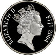 Fiji 2 Dollars XVIII FIFA World Rootball Championship in Germany 2004 Proof KM# 108 ELIZABETH II FIJI 2004 RDM coin obverse Fiji 2 Dollars XVIII FIFA World Rootball Championship in Germany 2004 Proof KM# 108 ELIZABETH II FIJI 2004 RDM coin obverse