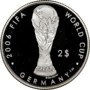 Fiji 2 Dollars XVIII FIFA World Rootball Championship in Germany 2004 Proof KM# 108 2006 FIFA WORLD CUP 2$ © 1974 FIFA TM GERMANY™ coin reverse Fiji 2 Dollars XVIII FIFA World Rootball Championship in Germany 2004 Proof KM# 108 2006 FIFA WORLD CUP 2$ © 1974 FIFA TM GERMANY™ coin reverse