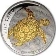 Fiji Two Dollars Hawksbill Taku Turtle 2010 Proof KM# 151a FIJI TAKU FINE SILVER .999 1 OZ coin reverse Fiji Two Dollars Hawksbill Taku Turtle 2010 Proof KM# 151a FIJI TAKU FINE SILVER .999 1 OZ coin reverse