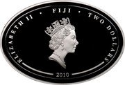 Fiji Two Dollars Submarine Ohio 2010 Prooflike KM# 166 ELIZABETH II TWO DOLLARS FIJI 2010 coin obverse Fiji Two Dollars Submarine Ohio 2010 Prooflike KM# 166 ELIZABETH II TWO DOLLARS FIJI 2010 coin obverse