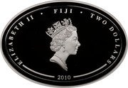 Fiji Two Dollars Submarine Typhoon 2010 Prooflike KM# 168 ELIZABETH II TWO DOLLARS FIJI 2010 coin obverse Fiji Two Dollars Submarine Typhoon 2010 Prooflike KM# 168 ELIZABETH II TWO DOLLARS FIJI 2010 coin obverse