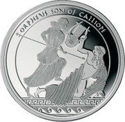 Fiji 2 Dollars Orpheus 2011 Proof KM# 371 ORPHEUS SON OF CALLIOPE coin reverse Fiji 2 Dollars Orpheus 2011 Proof KM# 371 ORPHEUS SON OF CALLIOPE coin reverse
