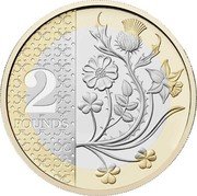 UK 2 Pounds (National Flowers) 2 POUNDS coin reverse UK 2 Pounds (National Flowers) 2 POUNDS coin reverse