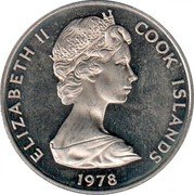 Cook Islands 20 Cents 250th Anniversary of James Cook 1978 FM (M) KM# 14a ELIZABETH II COOK ISLANDS 1978 coin obverse