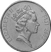 Fiji 20 Cents South Pacific Games in Suva 2003 KM# 95 ELIZABETH II FIJI 2003 RDM coin obverse Fiji 20 Cents South Pacific Games in Suva 2003 KM# 95 ELIZABETH II FIJI 2003 RDM coin obverse
