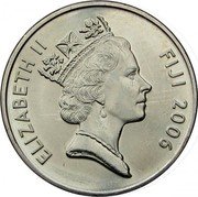 Fiji 20 Cents Tabua 2006 (l) KM# 53a ELIZABETH II FIJI 1992 RDM coin obverse Fiji 20 Cents Tabua 2006 (l) KM# 53a ELIZABETH II FIJI 1992 RDM coin obverse